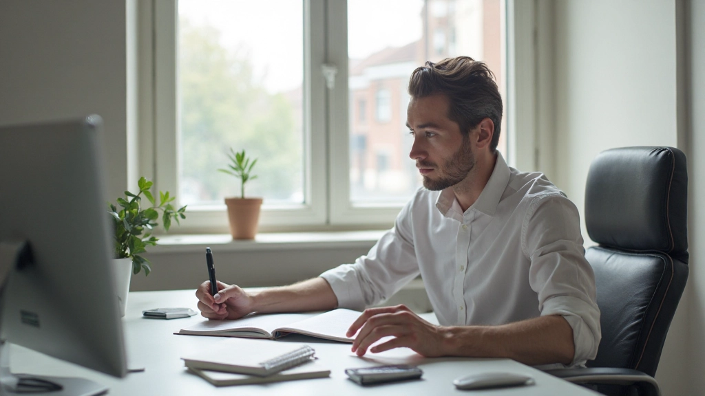 Professionele werkruimte met productiviteitstools en planningsmateriaal